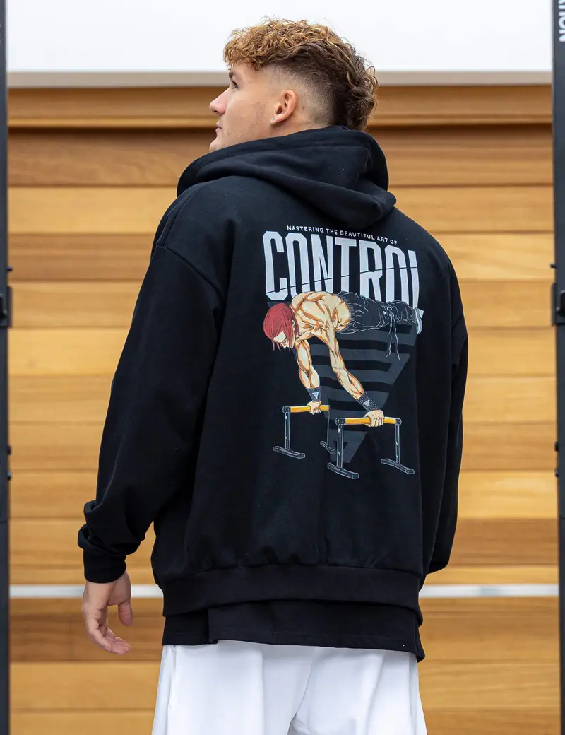 Anime Oversized Zip Jacket Control