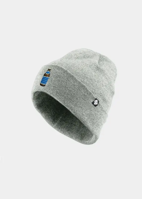 BAVARIAN CAPS Bayerisch Hell Stick Strickmütze Hellgrau
