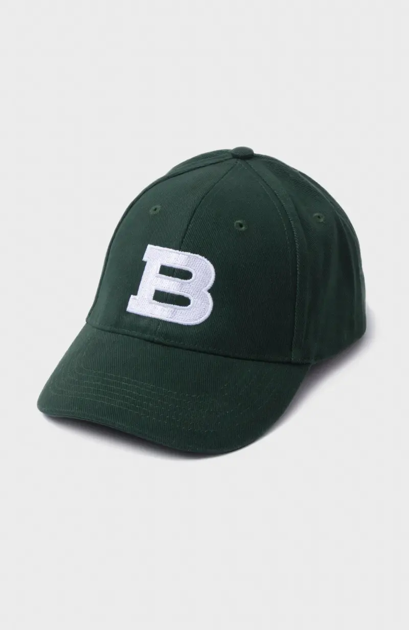 CLASSIC 6 PANEL - EMBROIDERED 'B' CAP - Moss