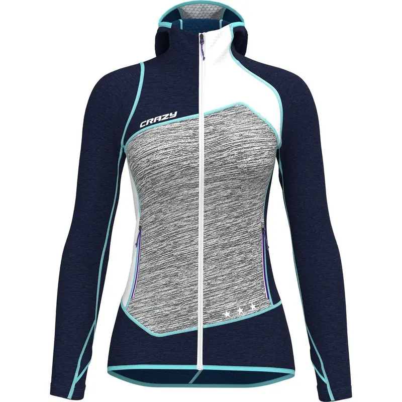 Crazy Idea Pull Ionic Light Damen Midlayer lake blue