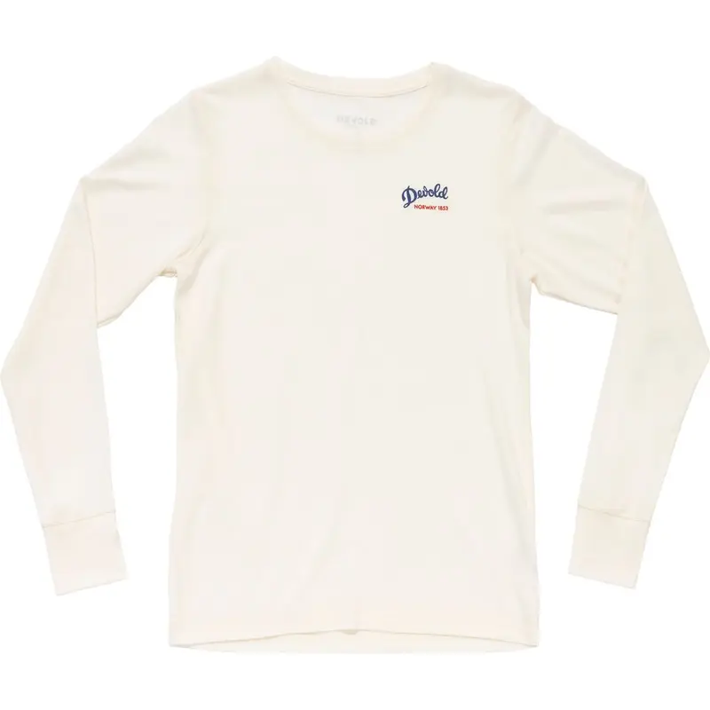 Devold Classic Script Damen Langarmshirt white