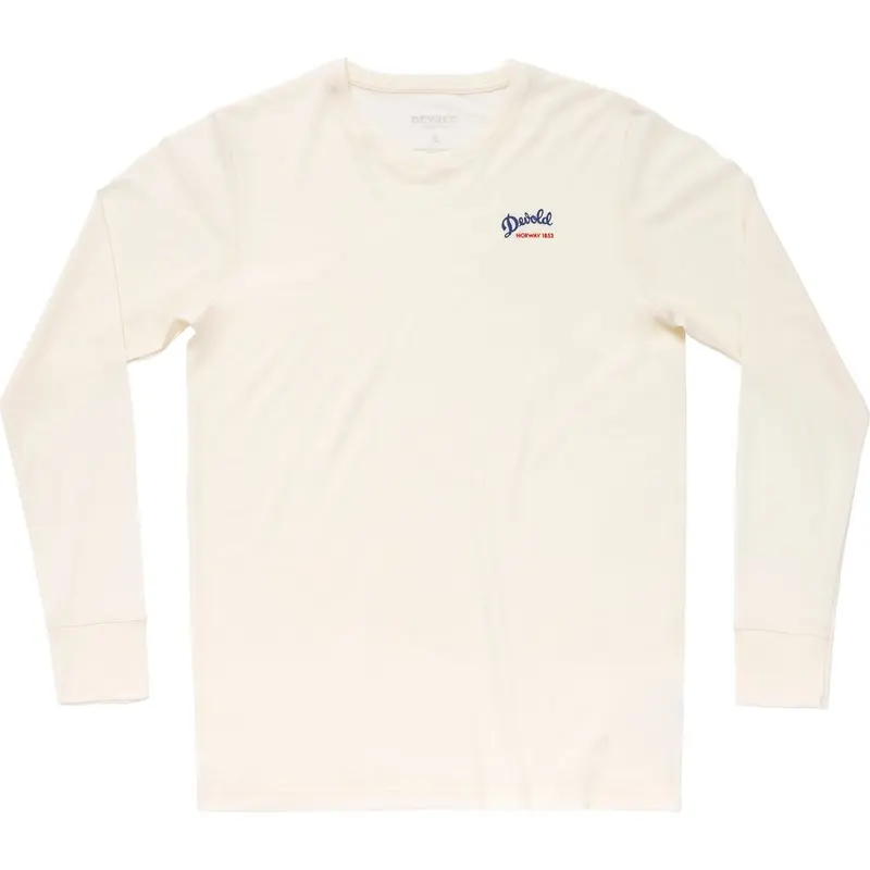 Devold Classic Script Herren Langarmshirt white