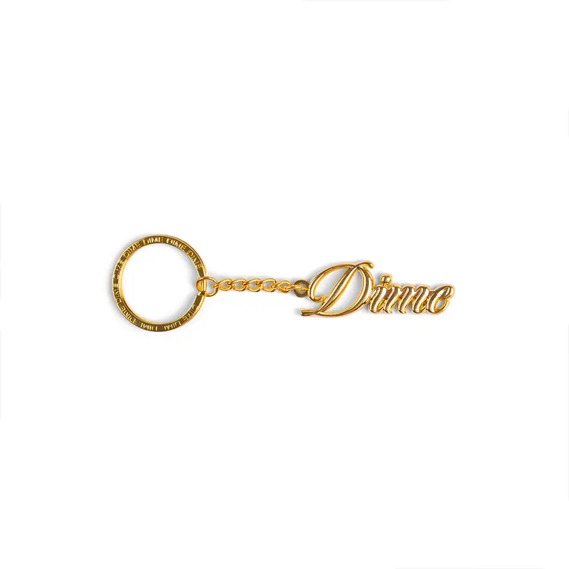 Dime - Keychain - Cursive - gold