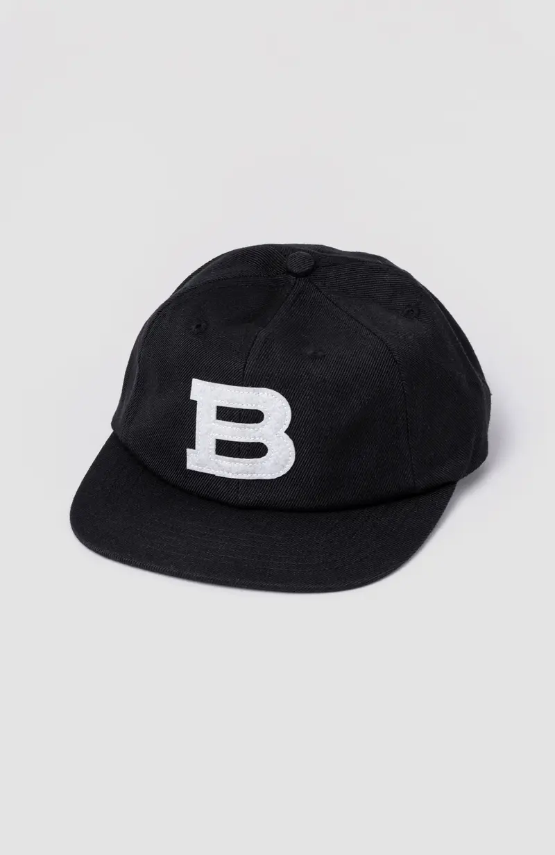 FELT B' SIX PANEL CAP - Black