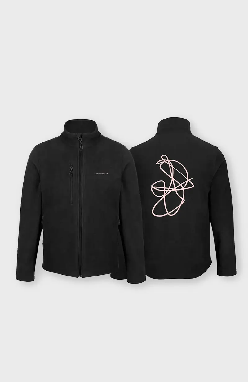 Fleece Doodle - Black / Pink