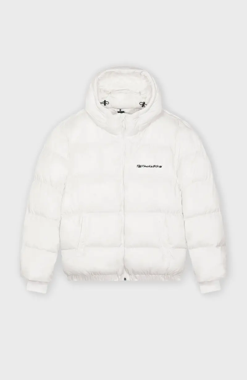 Hooded Puffer Jacket - White