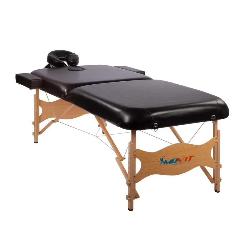 Massageliege Schwarz/Weiss