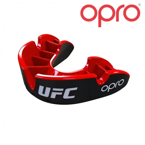 OPRO UFC Silver Black/Red