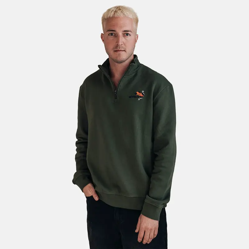 Seasick Frog Halfzip - Dark Green