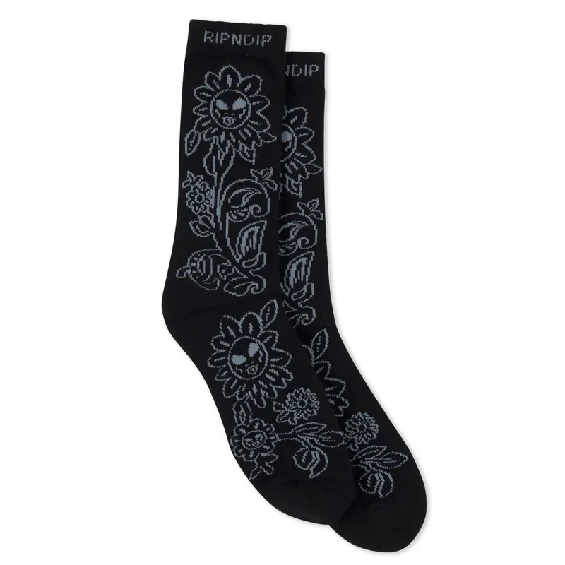 Space Garden Socks (Black)